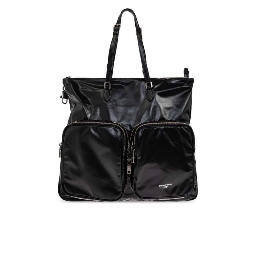 Leather shopper bag